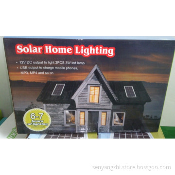 Home Using, 10W Solar Panel, 2 LED Bulbs Solar System